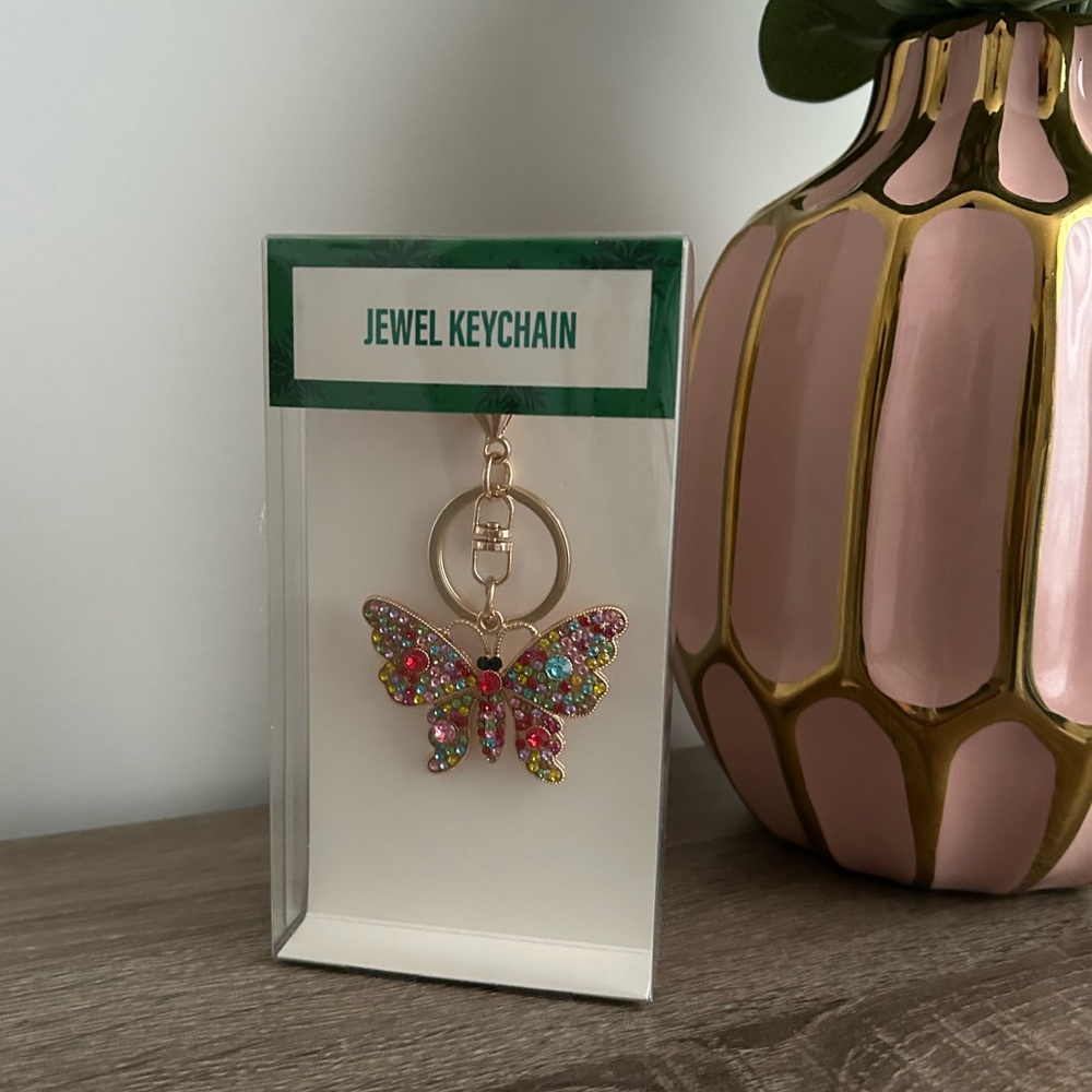 New Colorful Butterfly Jewel Keychain